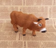 cute simulation cow toy lifelike handicraft prop cow doll gift about 27x23cm 2024 - buy cheap