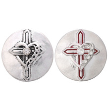 5pcs/lot New Snaps Jewelry High Quality Cross Love Heart 18mm Metal Snap Buttons DIY Charms Snap Button Jewelry 2024 - buy cheap