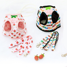 Pet Dog Vest Harnesses Cute Strawberry Bear Small Dogs Harness Puppy Cat Collar Pets Chest Strap Leash Set Dog Harnesses 2024 - buy cheap