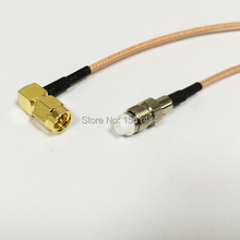 Nuevo SMA conector de ángulo recto macho interruptor clavija hembra FME convertidor RG316 Cable 15CM 6 "adaptador 2024 - compra barato
