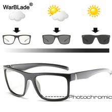 WarBLade 2018 Nova Photochromic Polarizada Óculos De Sol Dos Homens Camaleão Descoloração Óculos de Sol Condução Pesca óculos de Sol Quadrados 2024 - compre barato