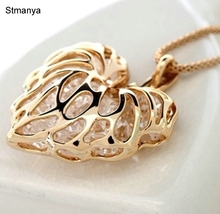 Ожерелье в форме сердца-модное женское ожерелье в форме сердца подвески из горного хрусталя длинное ожерелье-свитер N1054 2024 - купить недорого