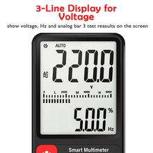 Multímetro digital bside adms7 3-line display voltímetro grande 3.5 lcd lcd lcd com tensão ncv resistência ohm hz teste 2024 - compre barato