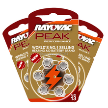 60 PCS Rayovac PEAK High Performance Hearing Aid Batteries. Zinc Air 13/P13/PR48 Battery for BTE Hearing aids. Free Shipping! 2024 - buy cheap