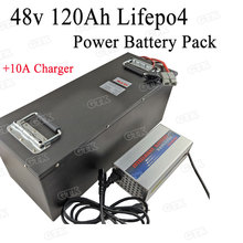 LiFepo4-batería de litio de alta capacidad, 48V, 120Ah, con BMS para 4500W, 5000W, máquina agrícola, robots industriales + cargador de 10A 2024 - compra barato