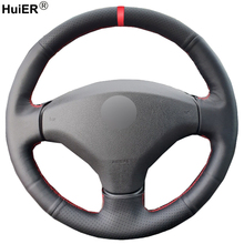 HuiER Hand Sewing Car Steering Wheel Cover Funda Volante For Old Peugeot 408 2012 2013 2014 Peugeot 308 2007-2013 Automobile 2024 - buy cheap