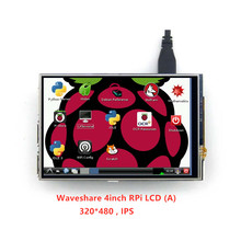 Waveshare-pantalla táctil RPi LCD (A) de 4 pulgadas, pantalla táctil resistiva TFT, interfaz SPI para todos los pi Rapsberry, 320x480 2024 - compra barato