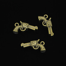 80 pcs Antique Bronze Plated pistol gun Charms for Jewelry Making DIY Handmade Pendants 22*12mm 2024 - buy cheap