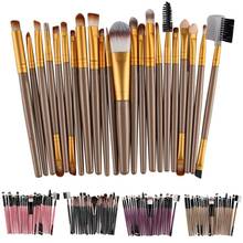 22PCS Wooden makeup brushes set professional Foundation Cosmetic Eyebrow Eyeshadow Brush Makeup Brush Sets Tools 2u0809 2024 - buy cheap