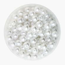 White Color Round Approx 130pcs/lot 8mm Dia. Imitation Plastic Pearl Acrylic Beads Wholesale for Fashion Jewelry DIY Necklace 2024 - buy cheap