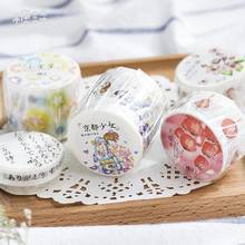 Japanese Kyoto Girl Washi Tape Adhesive Tape DIY Scrapbooking Sticker Label Masking Craft Tape 2024 - buy cheap