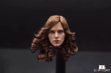 Collection 1:6 Scarlett Johansson Black Widow Head Sculpt With Brown Curly Hair Female Headplay Model For 12" Female Figure Toy 2024 - buy cheap