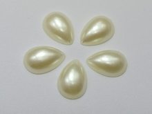 200 Ivory Tear Drop Half Pearl Bead 10X14mm Flat Back Scrapbook Craft 2024 - buy cheap