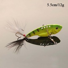 5.5cm 12g metal vib lure fishing blade bait wobbler fishing lures metal bait crank bait free shipping 5pcs/lot 2024 - buy cheap