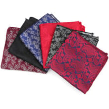 Men's Polyester Handkerchief Hanky Man Paisley Floral Jacquard Woven Pocket Square 23*23cm For Business Wedding Party 2024 - buy cheap