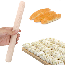 38cm/30cm Wooden Rolling Pin With Scale Bakeware Noodle Pizza Cake Dough Pastry Roller Non-stick Cookies Biscuit Baking Tool 2024 - compre barato