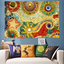 Indian Wall Tapestry Hanging Tissu Boheme Mandala Tapestry 3D Jade Decoration Hippie Tapestries Wall Art Wall Cloth Large Size 2024 - buy cheap