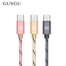 GUSGU Hi-Tensile Micro USB Cable 1M Braided Data Sync 2A Charger Phone Cable For Samsung Galaxy S7 Edge S6 Xiaomi Note 4X Cabo 2024 - buy cheap