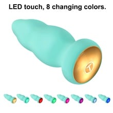 Colorful LED Sex Anal Vibrator Prostate Massager Anal Beads Vibrator Charging G Spot Vibrator Sex Toys Masturbator for Women Men 2024 - buy cheap