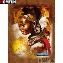 HOMFUN Full Square/Round Drill 5D DIY Diamond Painting "African beauty" Embroidery Cross Stitch 5D Home Decor A15458 2024 - buy cheap