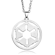 20pcs/lot Movie Galactic Empire Chain Necklace Fashion Round Shaped Hollow Pendant Necklace 2024 - buy cheap