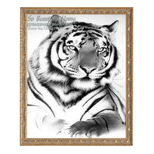 Pintura com miçangas diy 5d diamante mosaico de animal tigre conjuntos com diamantes bordados bordados bordados artesanais artesanato decoração para casa 2024 - compre barato