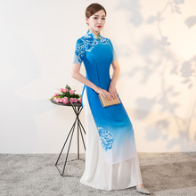 Женское китайское традиционное платье Cheongsam Qipao, китайское традиционное платье в китайском стиле TA1193, лето 2019 2024 - купить недорого