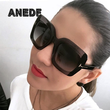 Anedf 2018 Мода Высокое качество квадратные солнцезащитные очки для женщин Брендовая Дизайнерская обувь Винтаж женские солнцезащитные очки UV400 Óculos 2024 - купить недорого