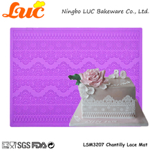 Herramientas de decoración de pasteles de boda de tamaño grande de alta calidad productos LUC Chantilly estera de encaje de silicona 2024 - compra barato