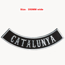 CATALUNYA rocker jacket for full back embroidery patch 350MM wide /vest biker/costura/costurar apliques 2024 - buy cheap