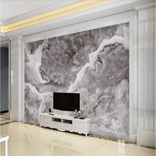 Custom Photo Wall Paper 3D Ultra-clear Luxury Home Decor High-grade Gray Marble Mural Wallpaper for Living Room Bedroom Walls 3D 2024 - buy cheap