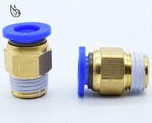PC" Straight Push in Fitting Pneumatic Push to Connect Air 4-12mm OD Hose Tube 1/8" 1/4" 3/8" 1/2"BSP Male Thread Connector 2024 - buy cheap