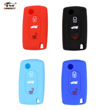 DANDKEY Silicone 3 Button Flip Remote Key Cover 3 Buttons For Citroen BERLINGO C2 C3 C4 PICASSO C4 C5 C6 C8 SAXO XSARA PICASSO 2024 - buy cheap