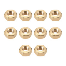 Uxcell 10Pcs Nuts M8 Metric Brass Hexagon Hex Nut Gold Tone Fasteners Hardware For Mechanically Joining Materials Together Nut 2024 - buy cheap