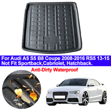 Автомобильный задний коврик для багажника, поднос для багажника, коврик для ковра, защитный пол для Audi A5 S5 B8 Coupe 2008 2009 2010-2016 RS5 2013 2014 2015 2024 - купить недорого