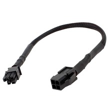 Новый стиль рукава ATX 4 Pin P4 папа к ATX P4 женский ЦП удлинитель питания кабель черный 2024 - купить недорого