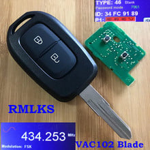 New Remote 2 Button Car Key 433mhz with PCF7961M HITAG AES Chip for Renault Sandero Dacia Logan Lodgy Dokker Duster 2016 2024 - buy cheap
