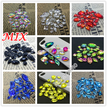 Mix Sizes Shapes 25Pcs Glass Crystal Sew On Rhinestones Flatback Sewing Jewelry Beads More Colors for diy design decoration 2024 - buy cheap