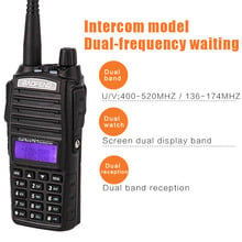 Baofeng UV-82-walkie talkie PTT de 2 dedos, radio bidireccional FM, amador baofeng uv 82, con transceptor de radio hf cb ham de doble banda 2024 - compra barato