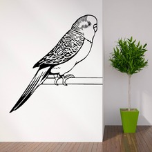 Vinyl Art Design Budgerigar Wall Sticker Left/Right Faing Choice Vinyl Budgie Wall Mural Home Bedroom Decoration WallpaperY-859 2024 - buy cheap