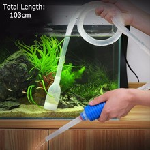 Length 103cm Aquarium Manual Cleaner Tool Siphon Gravel Fish Tank Suction Pipe Filter Vacuum Water Change Pump Tools 2024 - buy cheap