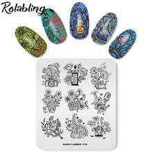 Rolabling Pattern Rectangle Nail Stamp Image Plate Stamping Template Manicure Nail Art Image Plate Nail Stencils Stamp Plates 2024 - buy cheap