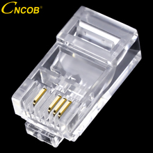 Сетевой коннектор cncob rj45 8p4c для мониторинга, стандартный сетевой Кабельный соединитель cat5e, ОБЖИМНАЯ прозрачная головка, модульный разъем Ethernet 2024 - купить недорого