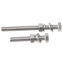 Allen 10pcs M6 stainless steel hex bolt screws nut set Hexagon combination screw flat spring pad Length 10mm-40mm 2024 - buy cheap