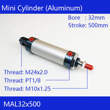 Free Shipping Barrel 32mm Bore500mm Stroke  MAL32x500 Aluminum Alloy Mini Cylinder Pneumatic Air Cylinder MAL32-500 2024 - buy cheap
