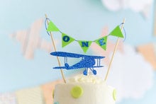 personalized kids birthday Airplane cake buntings cupcake toppers banners set baby shower party doughnut food picks photo props 2024 - buy cheap