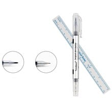 2 Head Microblading Tattoo Eyebrow Skin Marker Pen With Measure Measuring Ruler Scribe Tool for Tattoo Piercing Permanent Makeup 2024 - buy cheap