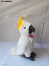 Cacatúa blanca de 30cm, loro pájaro juguete de felpa, regalo de cumpleaños de muñeco blando s0280 2024 - compra barato