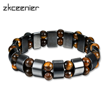 Black Magnetic Bracelet Beads Hematite Stone Therapy Health Care Magnet Hematite Beads Bracelet Men's Jewelry 2024 - buy cheap