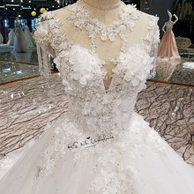 Vestido de Noiva 2018 Casamento Flowers Princess Wedding Dresses Vintage Ball Gown Bride Dress China Lace Wedding Gowns Sequined 2024 - buy cheap